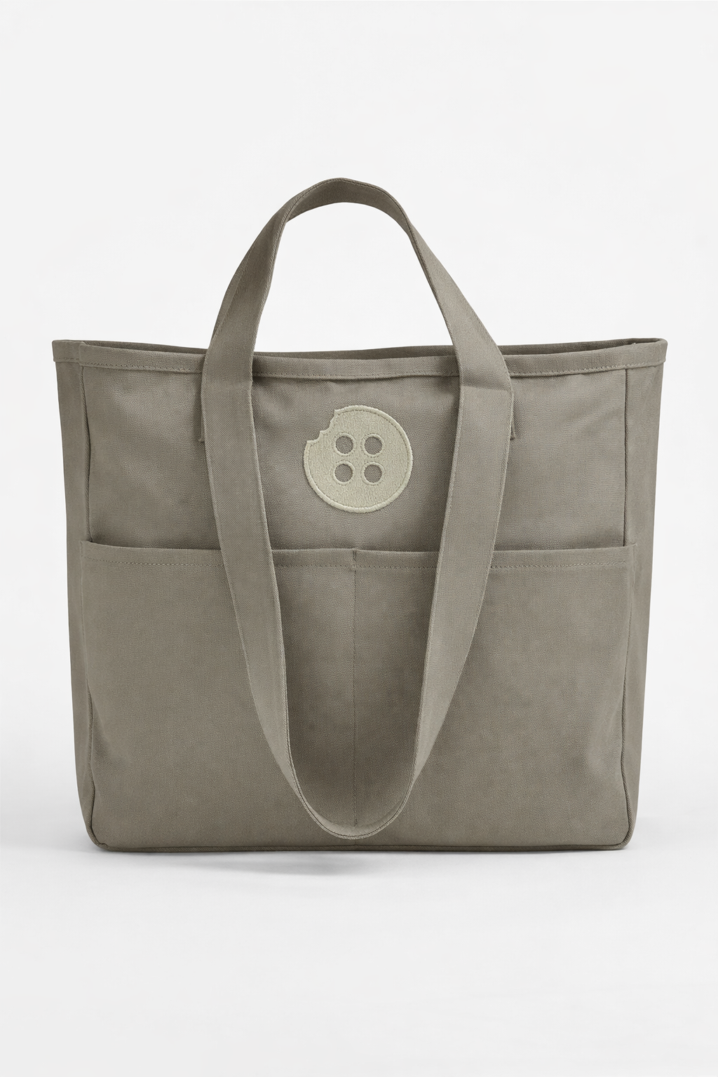 Structured Canvas Utility Tote – Mushroom